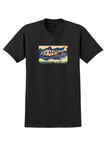 Imperial Airways Flying-Boats T-Shirt - Vintage Mountain Poster - Black