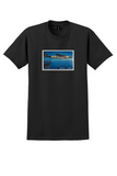 Imperial Airways White Star Line T-Shirt - Vintage Liner Poster - Black