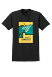 Jersey Airways Jersey T-Shirt - Vintage Island Map Poster - Black