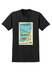 KLM Canada T-Shirt - Vintage Bridge and Ship Poster - Black