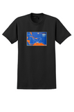 KLM Caribbean Routes T-Shirt - Vintage Route Map Poster - Black