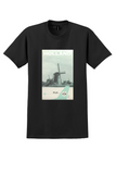 KLM Holland T-Shirt - Vintage Windmill Poster - Black
