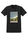Lufthansa Rundflug T-Shirt - Vintage Sightseeing Flight Poster - Black