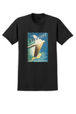 Deruluft Berlin-Moscow T-Shirt - Vintage Stylized Aircraft Poster - Black