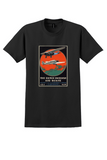 KLM Dutch Swedish Air Route T-Shirt - Vintage Red Sun Poster - Black