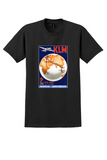 KLM Batavia-Amsterdam T-Shirt - Vintage Globe Route Poster - Black