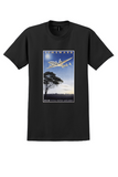 KLM Homeward T-Shirt - Vintage Sunset Airliner Poster - Black