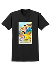 Lufthansa Germany T-Shirt - Vintage Family and Stewardess Poster - Black