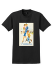 Lufthansa Stewardess T-Shirt - Vintage Stewardess with Children Poster - Black
