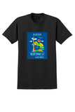 Northwest Orient Alaska T-Shirt - Vintage Totem Pole Poster - Black