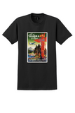 Pan Am Alaska T-Shirt - Vintage Totem Pole Clipper Poster - Black