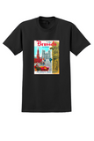 Pan Am Brussels T-Shirt - Vintage Grand-Place Poster - Black