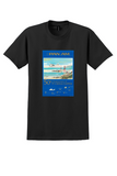 Pan Am China Clipper T-Shirt - 50th Anniversary Golden Gate Poster - Black
