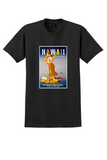 Pan Am Hawaii T-Shirt - Vintage Hula Dancer Poster - Black