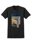 Pan Am South America T-Shirt - Vintage Christ the Redeemer Poster - Black