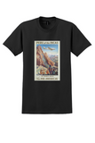 Pan Am Peru T-Shirt - Vintage Inca Ruins Poster - Black