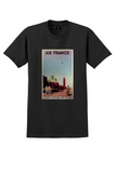 Air France North Africa T-Shirt - Vintage Minaret Poster - Black