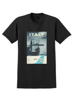 KLM Italy T-Shirt - Vintage Venice Gondola Poster - Black
