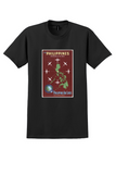 Philippine Air Lines T-Shirt - Vintage Orient Star Map Poster - Black