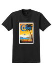Pan Am Cuba T-Shirt - Vintage Visit Cuba Palm Poster - Black