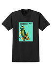 Qantas Pacific Islands T-Shirt - Vintage Sea Turtle Poster - Black
