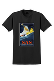 SAS No Giraffes Please T-Shirt - Vintage Giraffe Tail Fin Poster - Black