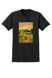Abruzzo T-Shirt - Alicandri Mountain Village Travel Poster - Black