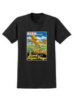 Bern T-Shirt - Vintage 1929 Alpine Flights Biplane Poster - Black