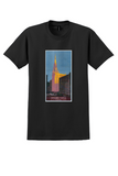 Chicago Temple T-Shirt - Vintage Gothic Skyscraper Poster - Black
