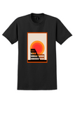 Rome Colosseum T-Shirt - Vintage-Style Sunset Poster - Black