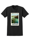 Japan Mt. Fuji T-Shirt - Vintage "Peerless Mt. Fuji" Railway Poster - Black