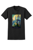 Chicago T-Shirt - Vintage New York Central Lines Poster - Black