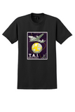 TAI T-Shirt - Vintage Airliner Over Globe Poster - Black