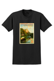 Derbyshire T-Shirt - Quinton Midland Railway Peak Poster - Black