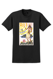 United Air Lines Hawaii T-Shirt - Vintage Mainliner Hula Poster - Black