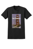 United Air Lines San Francisco T-Shirt - Galli Golden Gate Poster - Black