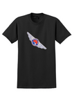 Alaska Star Airlines T-Shirt - Vintage Winged Star Bag Sticker - Black