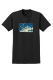 Alitalia T-Shirt - Vintage Nonstop to Italy 747 Sticker - Black