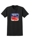 American Airlines T-Shirt - Vintage World's Fair Line Bag Sticker - Black