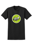 Boeing 737-300 T-Shirt - Vintage Green Cartoon Jet Bag Sticker - Black