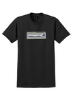 Boeing 747-400 T-Shirt - Vintage Profile Bag Sticker - Black