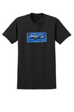 Braathens SAFE T-Shirt - Vintage B737-500 Norwegian Flag Carrier Sticker - Black
