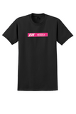 Braniff T-Shirt - Vintage Pink BI Fragile Baggage Label - Black