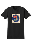 CSA T-Shirt - Vintage Bird Mascot With Flag Bag Sticker - Black