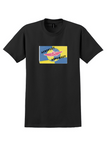 Aeroflot T-Shirt - Vintage Winged Emblem Globe Bag Sticker - Black