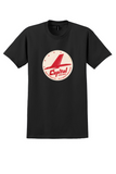 Capital Airlines T-Shirt - Vintage Known For Years As PCA Bag Sticker - Black