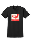 Capital Airlines T-Shirt - Vintage Cardinal Coach Bag Sticker - Black