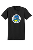 Chalk's International Airlines T-Shirt - Vintage Seaplane Sunset Bag Sticker - Black
