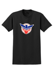 Continental Airlines T-Shirt - Vintage Air Lines Eagle Bag Sticker - Black