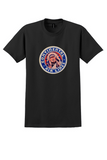 Continental Airlines T-Shirt - Vintage Indian Chief Roundel Bag Sticker - Black